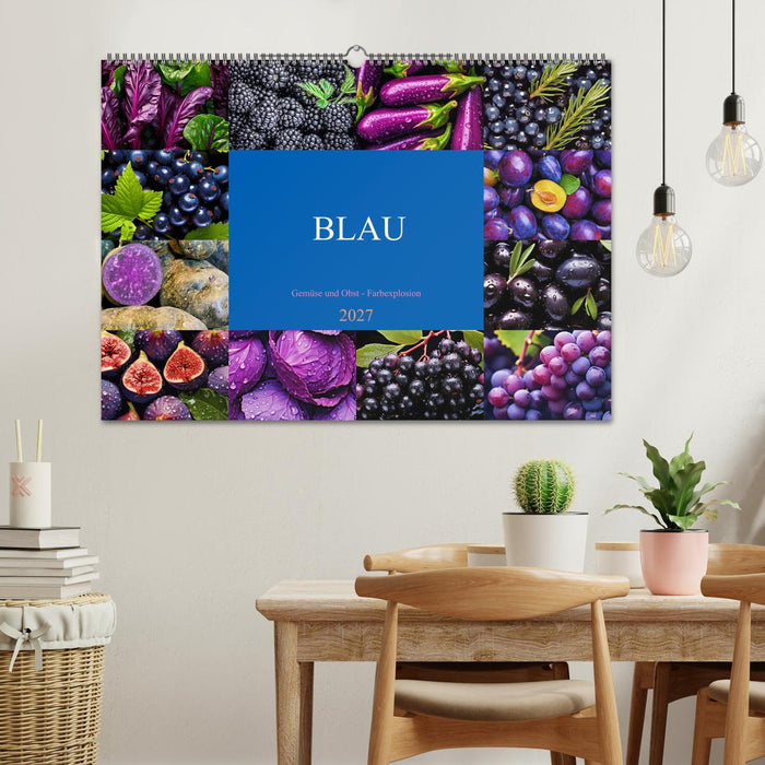BLAU - Gemüse und Obst - Farbexplosion (CALVENDO Wandkalender 2027)