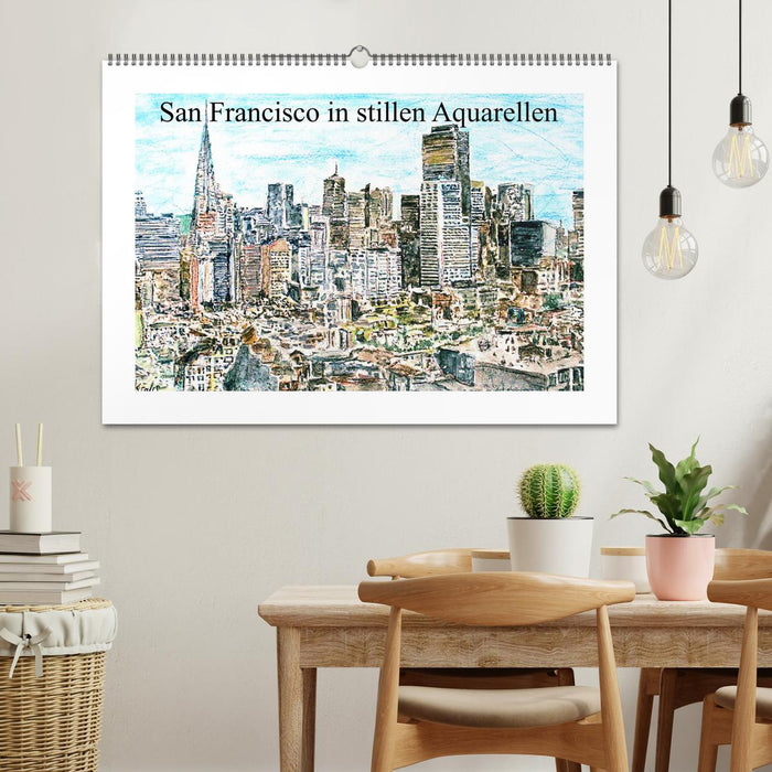 San Francisco in stillen Aquarellen (CALVENDO Wandkalender 2027)