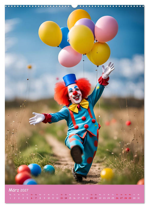 KI Clowns Mit Leichtigkeit das Leben genießen (CALVENDO Premium Wandkalender 2027)