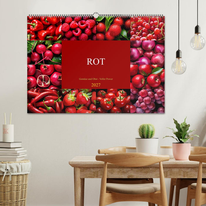 ROT - Gemüse und Obst - Voller Power (CALVENDO Wandkalender 2027)