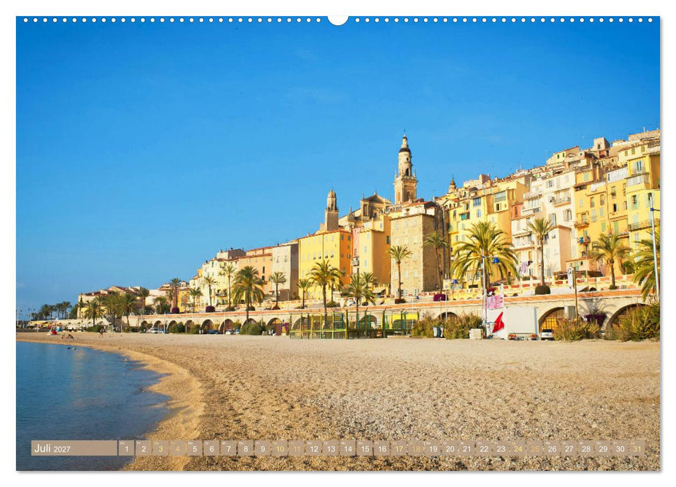 Lebendige Cote d'Azur: Die azurblaue Küste (CALVENDO Premium Wandkalender 2027)