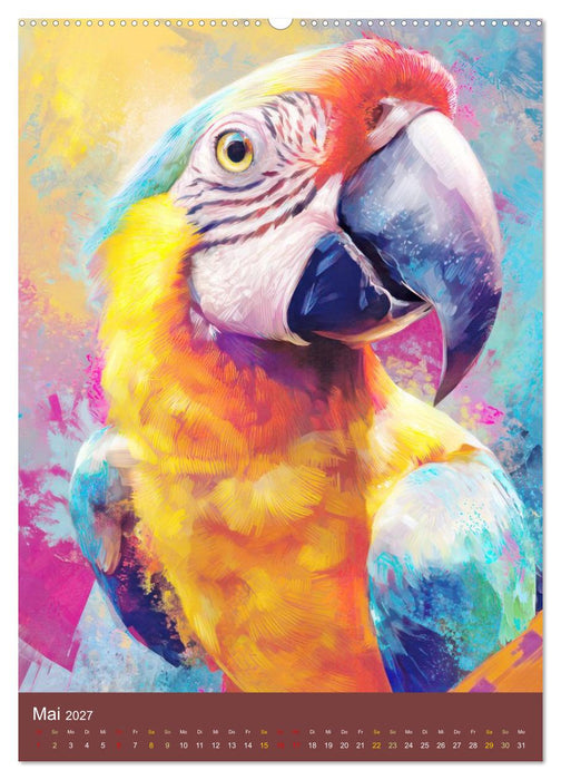 Tiere - Im Neo Expressionismus Stil (CALVENDO Premium Wandkalender 2027)