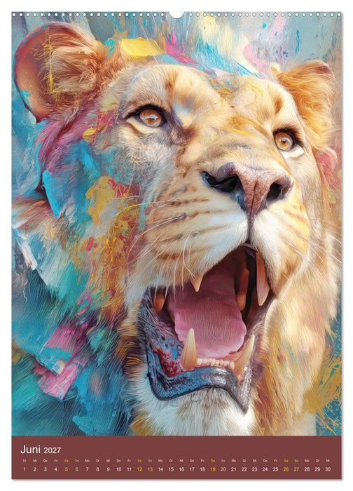 Tiere - Im Neo Expressionismus Stil (CALVENDO Premium Wandkalender 2027)