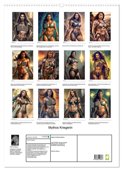 Mythos Kriegerin (CALVENDO Wandkalender 2027)