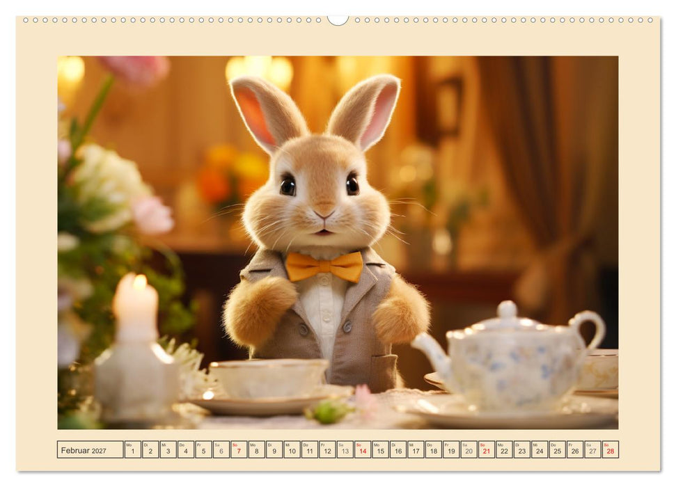 Liebliche Kaninchen. Flauschige Hopsis haben Spaß (CALVENDO Wandkalender 2027)