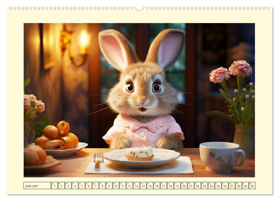 Liebliche Kaninchen. Flauschige Hopsis haben Spaß (CALVENDO Wandkalender 2027)