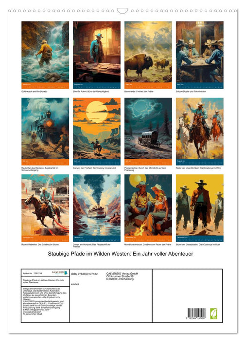 Staubige Pfade im Wilden Westen: Ein Jahr voller Abenteuer (CALVENDO Wandkalender 2027)