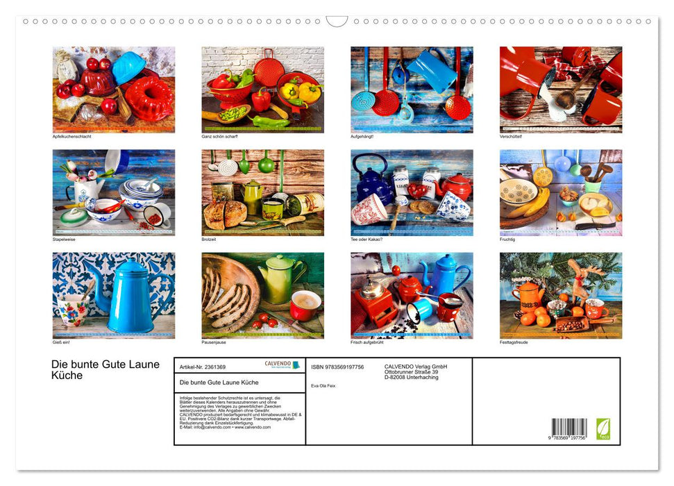 Die bunte Gute Laune Küche (CALVENDO Wandkalender 2027)