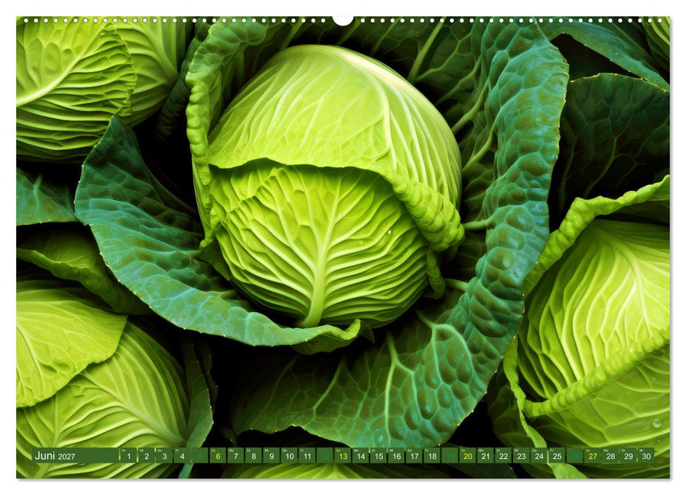 GRÜN - Gemüse und Obst - Knackig und Frisch (CALVENDO Premium Wandkalender 2027)