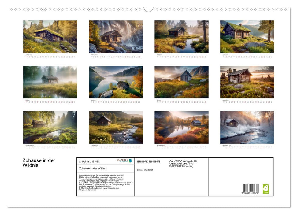 Zuhause in der Wildnis (CALVENDO Wandkalender 2027)