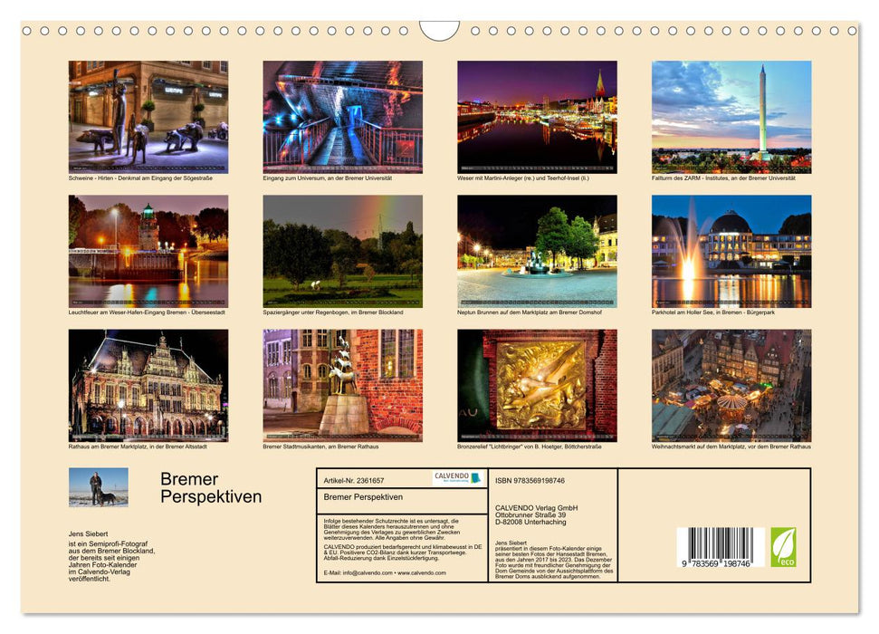 Bremer Perspektiven (CALVENDO Wandkalender 2027)