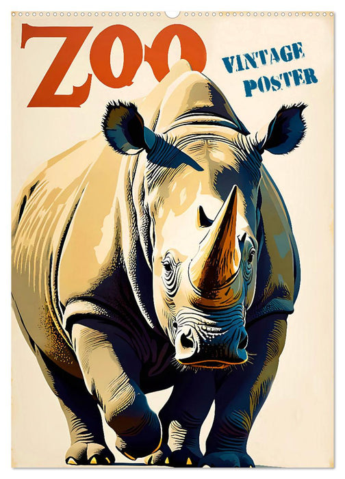 Zoo Vintage-Poster (CALVENDO Wandkalender 2027)