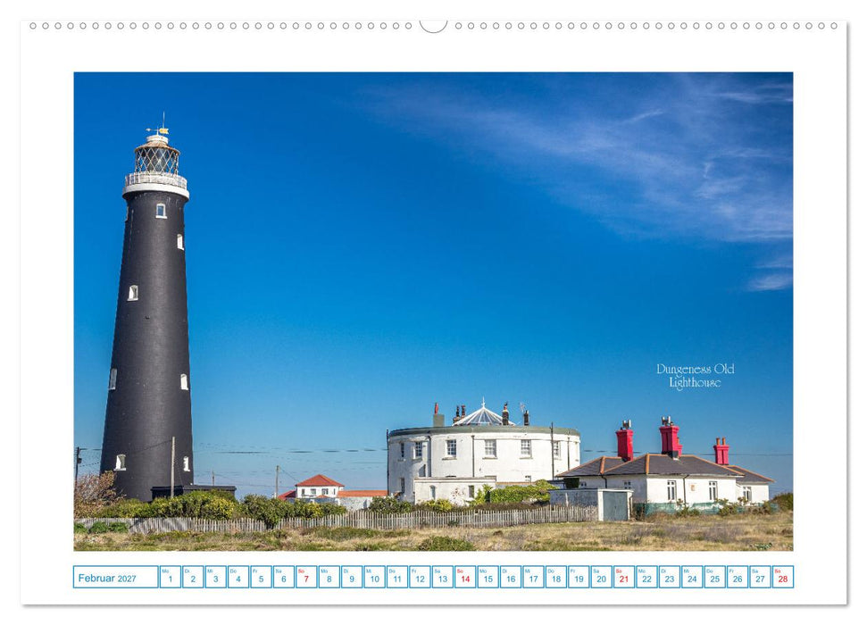Leuchttürme entlang der britischen Küste (CALVENDO Premium Wandkalender 2027)