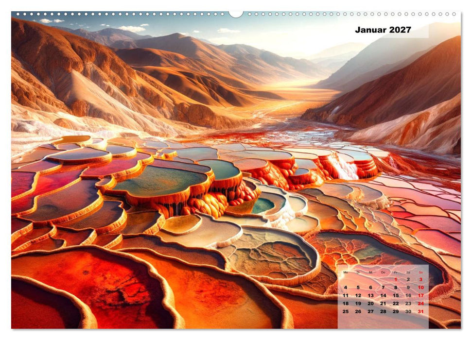 Die schönsten Naturwunder - Betrachtet durch die Augen der KI (CALVENDO Premium Wandkalender 2027)
