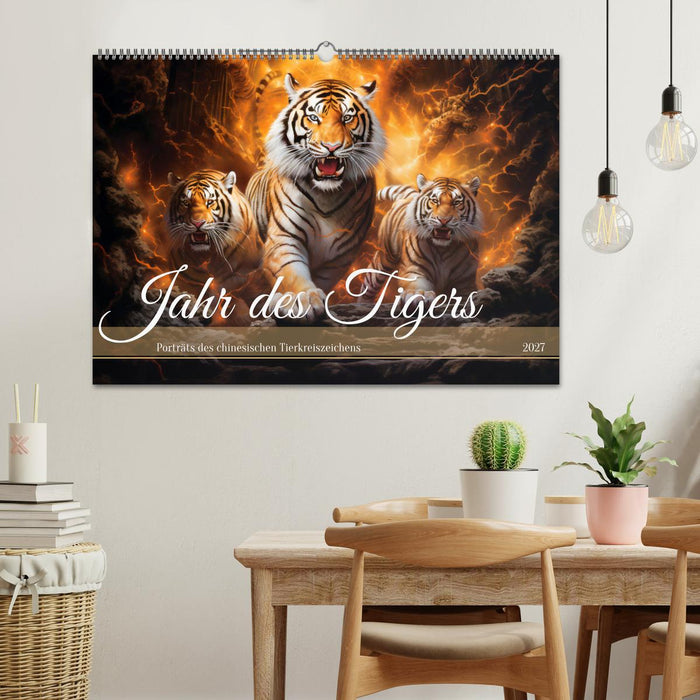 Jahr des Tigers - Porträts des chinesischen Tierkreiszeichens (CALVENDO Wandkalender 2027)
