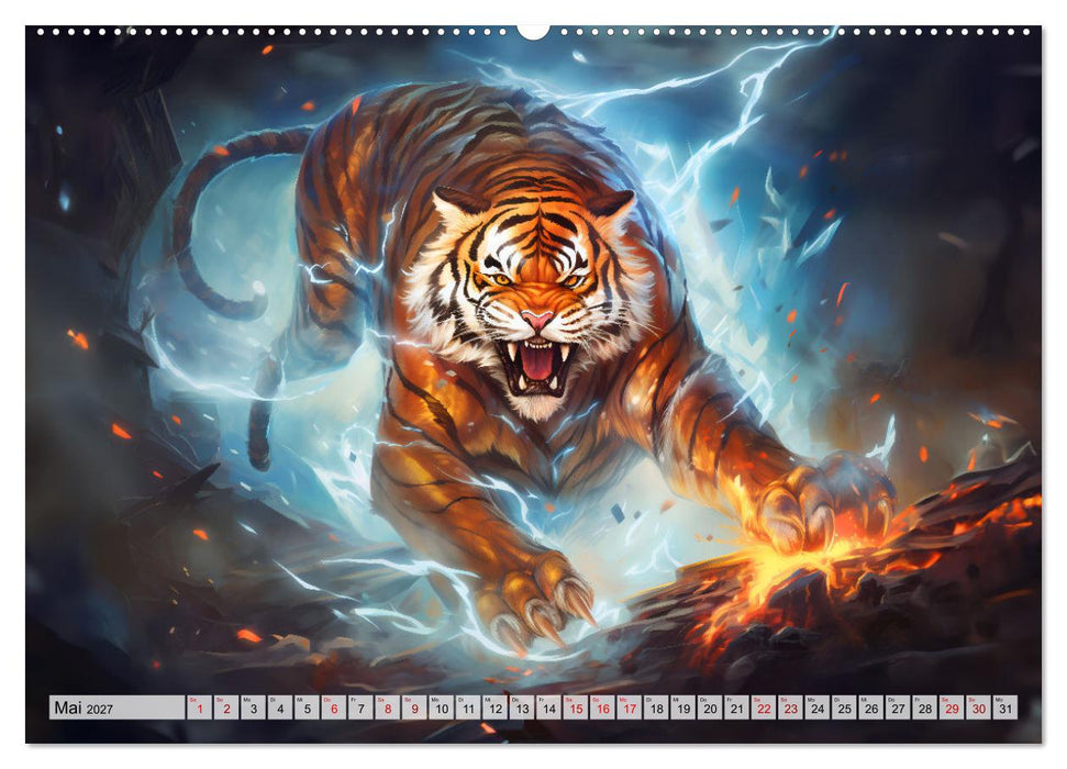Jahr des Tigers - Porträts des chinesischen Tierkreiszeichens (CALVENDO Wandkalender 2027)