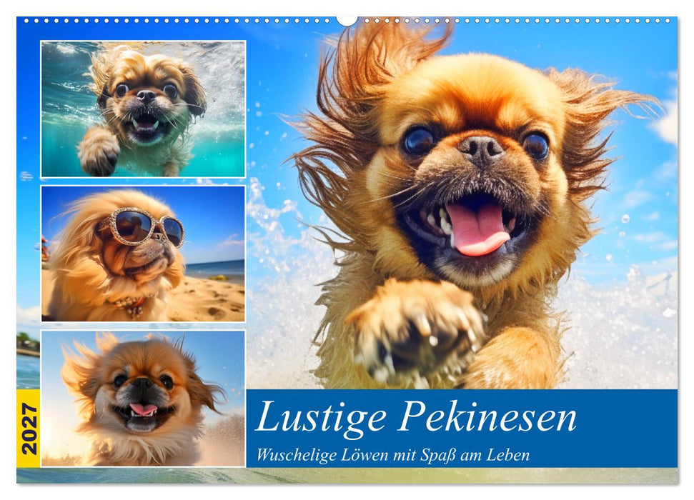 Lustige Pekinesen. Wuschelige Löwen mit Spaß am Leben (CALVENDO Wandkalender 2027)