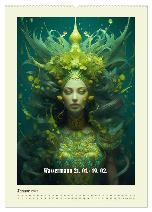 Tierkreiszeichen. Mit Frauenpower Sternzeichen durch das Jahr (CALVENDO Premium Wandkalender 2027)
