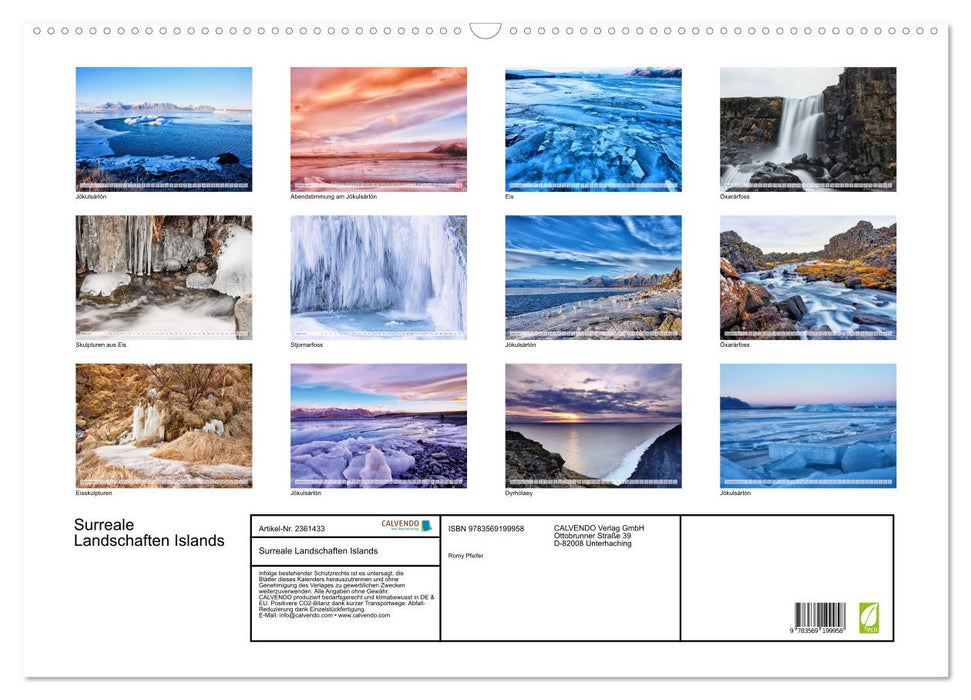 Surreale Landschaften Islands (CALVENDO Wandkalender 2027)
