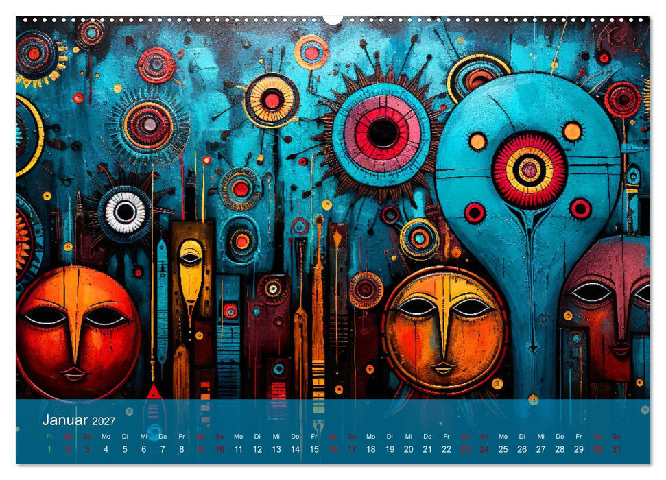 "Visionäre Leinwand: Kreative Symbole für Träume und Visionen" (CALVENDO Wandkalender 2027)
