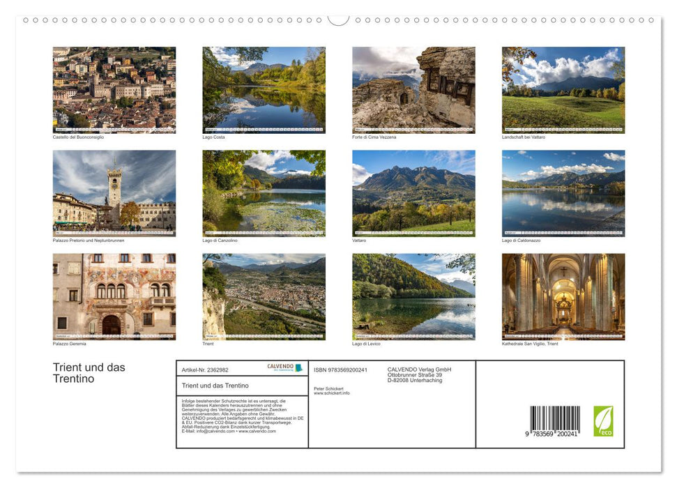 Trient und das Trentino (CALVENDO Premium Wandkalender 2027)