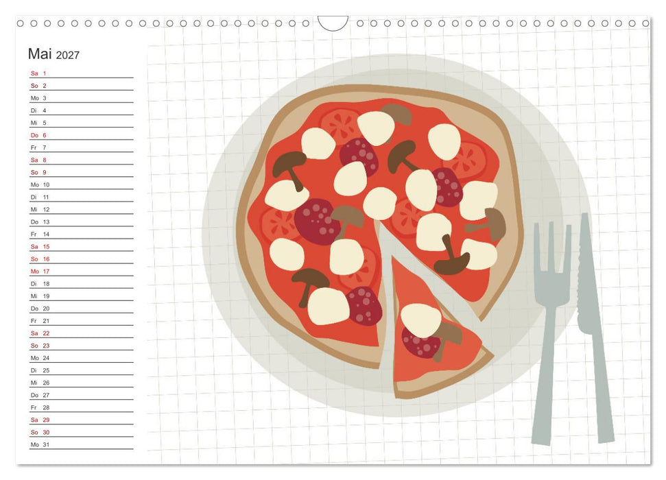 Fast Food Illustration (CALVENDO Wandkalender 2027)