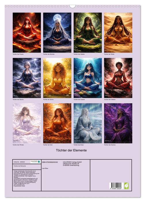 Töchter der Elemente (CALVENDO Wandkalender 2027)