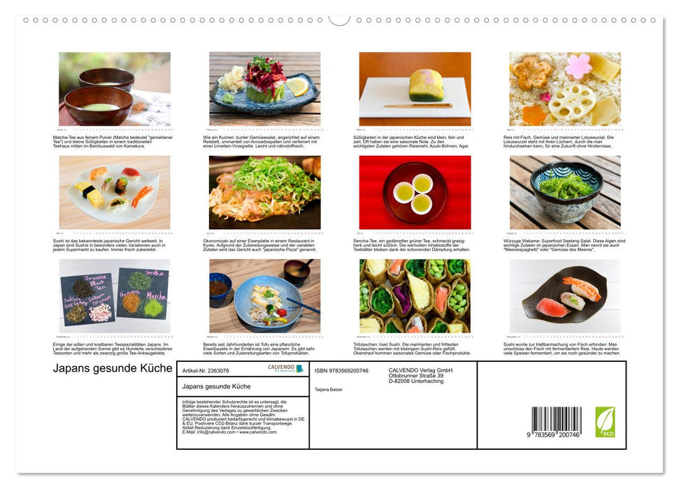 Japans gesunde Küche (CALVENDO Premium Wandkalender 2027)