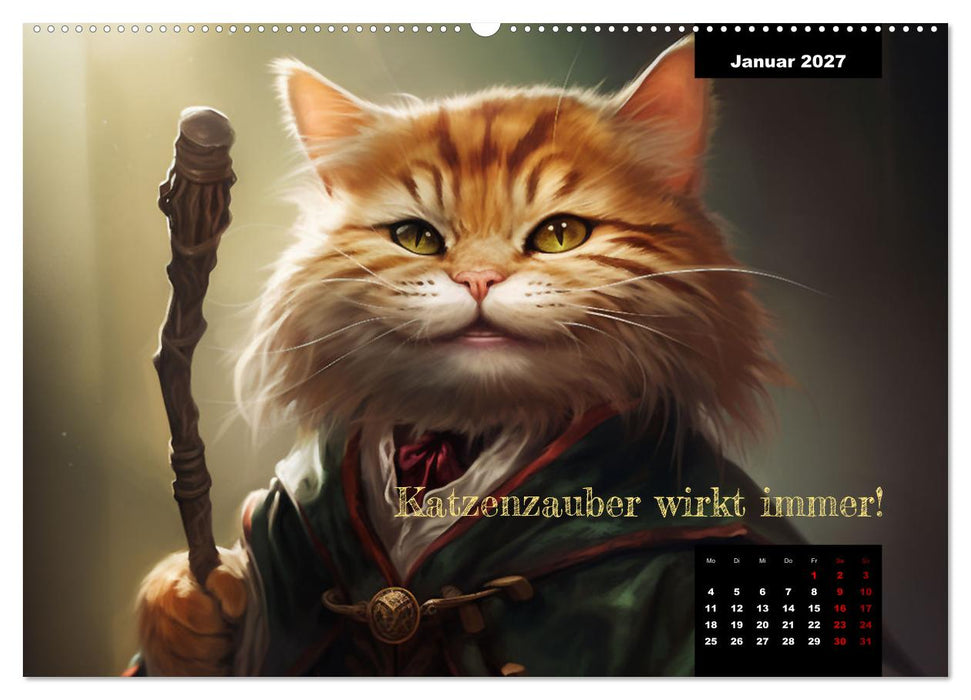 Katzen können alles, außer traurig. (CALVENDO Premium Wandkalender 2027)