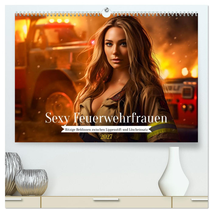 Sexy Feuerwehrfrauen: Hitzige Heldinnen zwischen Lippenstift und Löscheinsatz (CALVENDO Premium Wandkalender 2027)