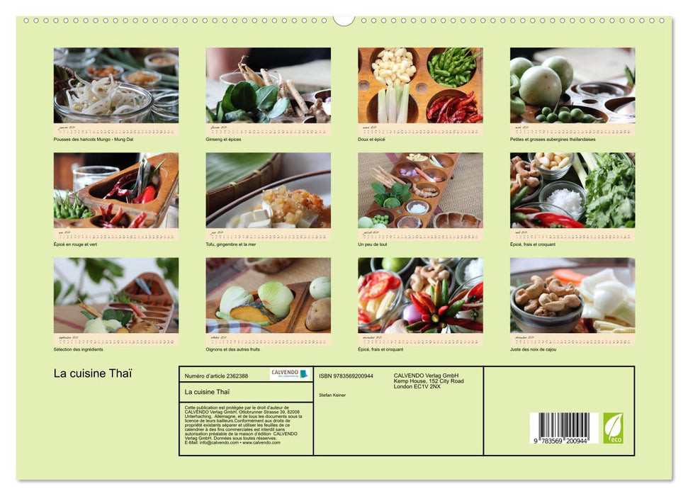 La cuisine Thaï (CALVENDO Calendrier supérieur 2027)