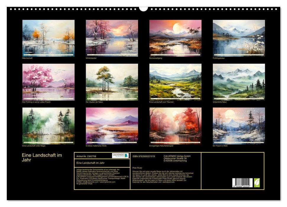Eine Landschaft im Jahr (CALVENDO Wandkalender 2027)