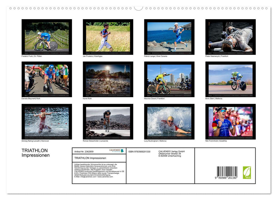 TRIATHLON Impressionen (CALVENDO Premium Wandkalender 2027)