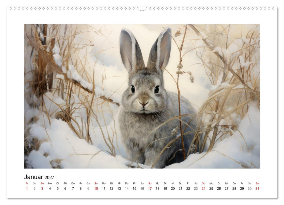 Hasenliebe (CALVENDO Premium Wandkalender 2027)