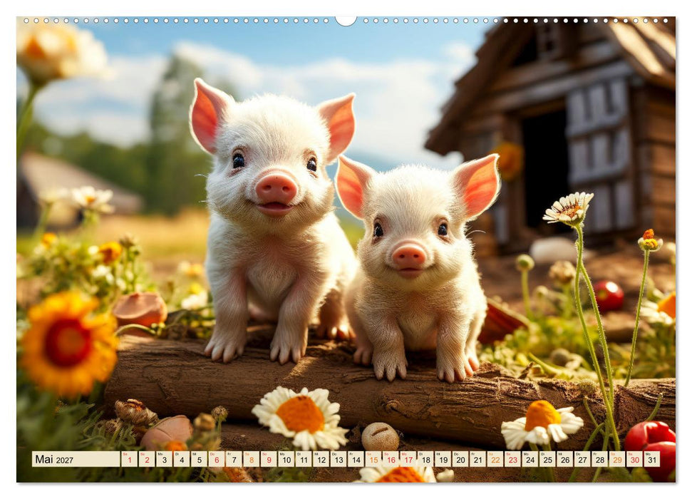 Viele Tiere auf dem Bauernhof (CALVENDO Premium Wandkalender 2027)
