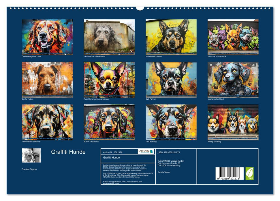 Graffiti Hunde (CALVENDO Premium Wandkalender 2027)