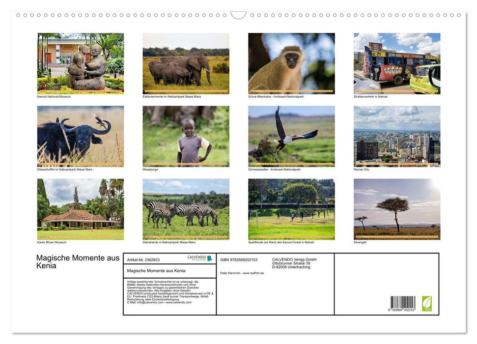 Magische Momente aus Kenia (CALVENDO Wandkalender 2027)
