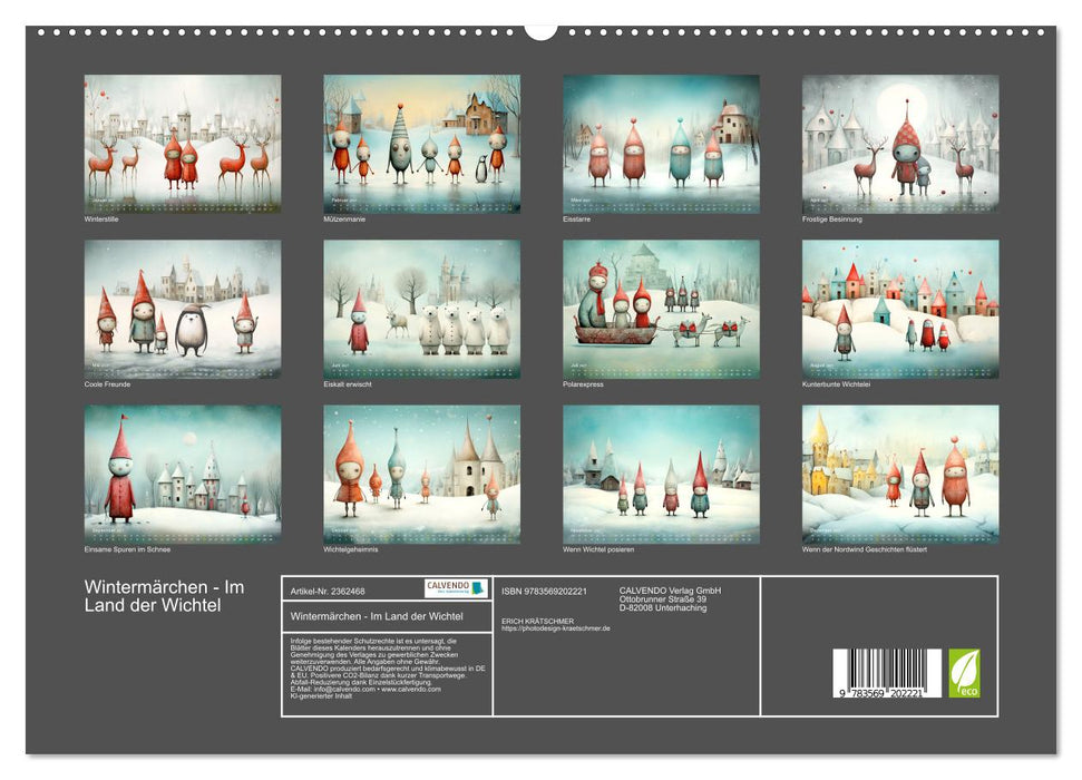 Wintermärchen - Im Land der Wichtel (CALVENDO Premium Wandkalender 2027)