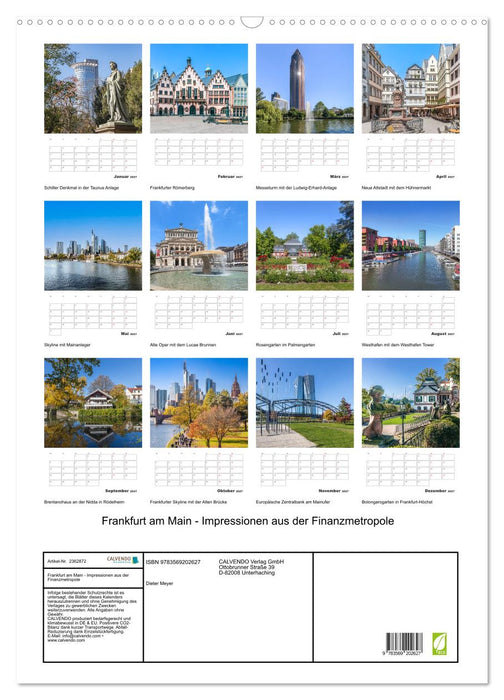 Frankfurt am Main - Impressionen aus der Finanzmetropole (CALVENDO Wandkalender 2027)