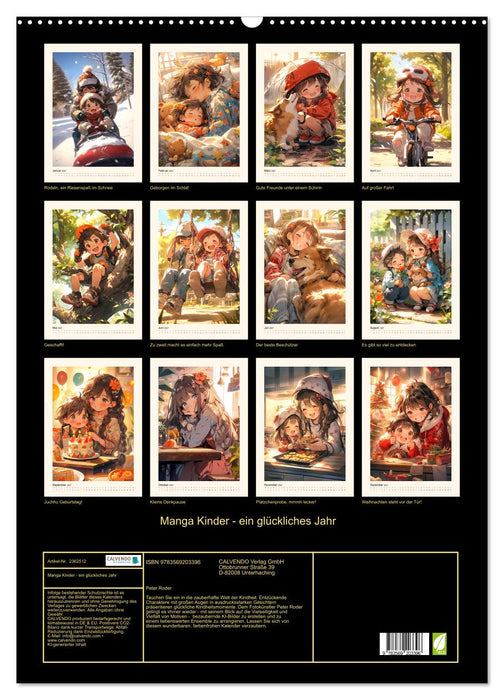 Manga Kinder - ein glückliches Jahr (CALVENDO Wandkalender 2027)
