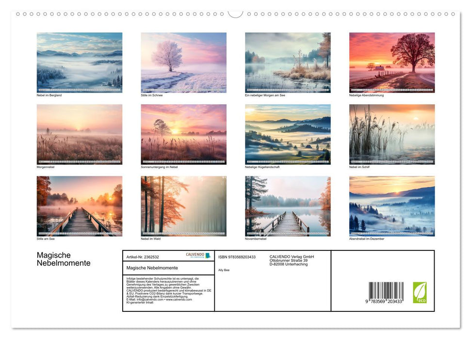 Magische Nebelmomente (CALVENDO Premium Wandkalender 2027)