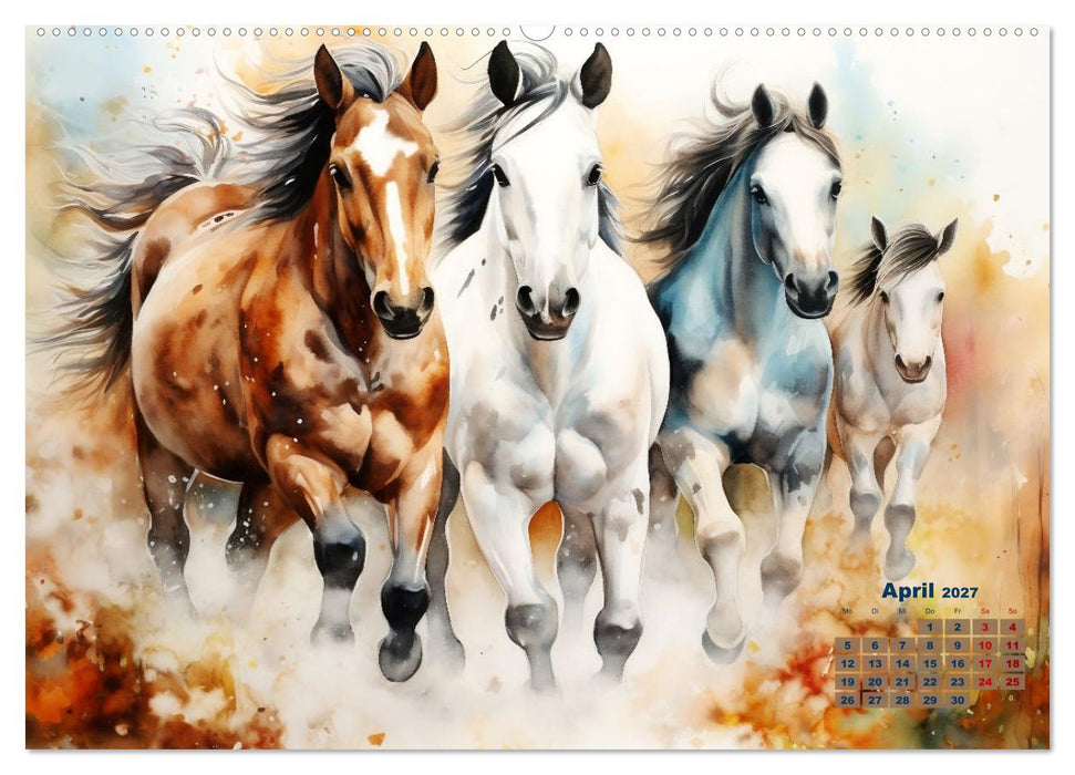 Kraftpakete in Aquarell (CALVENDO Wandkalender 2027)