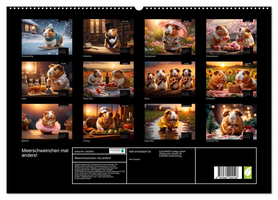 Meerschweinchen mal anders! (CALVENDO Premium Wandkalender 2027)