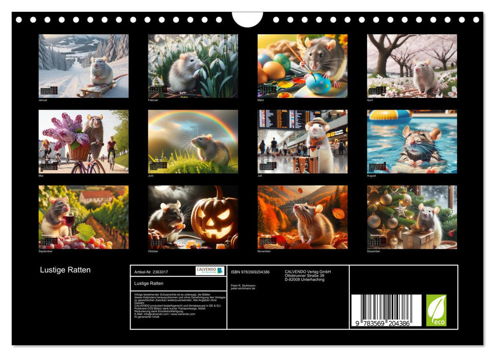 Lustige Ratten (CALVENDO Wandkalender 2027)