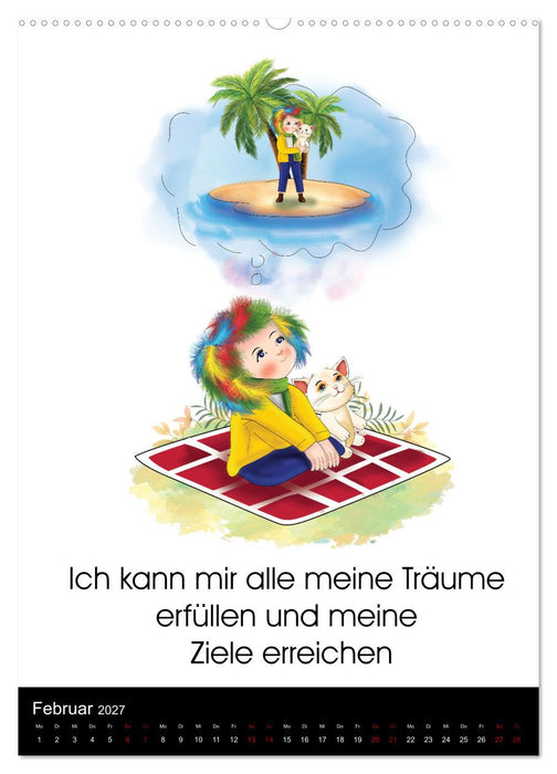 Ich bin einzigartig - Achtsame Affirmationen für besondere Kinder (CALVENDO Premium Wandkalender 2027)