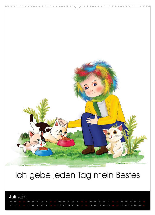 Ich bin einzigartig - Achtsame Affirmationen für besondere Kinder (CALVENDO Premium Wandkalender 2027)