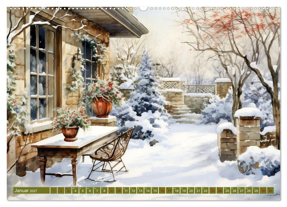 Lauschige Gartenecken (CALVENDO Premium Wandkalender 2027)