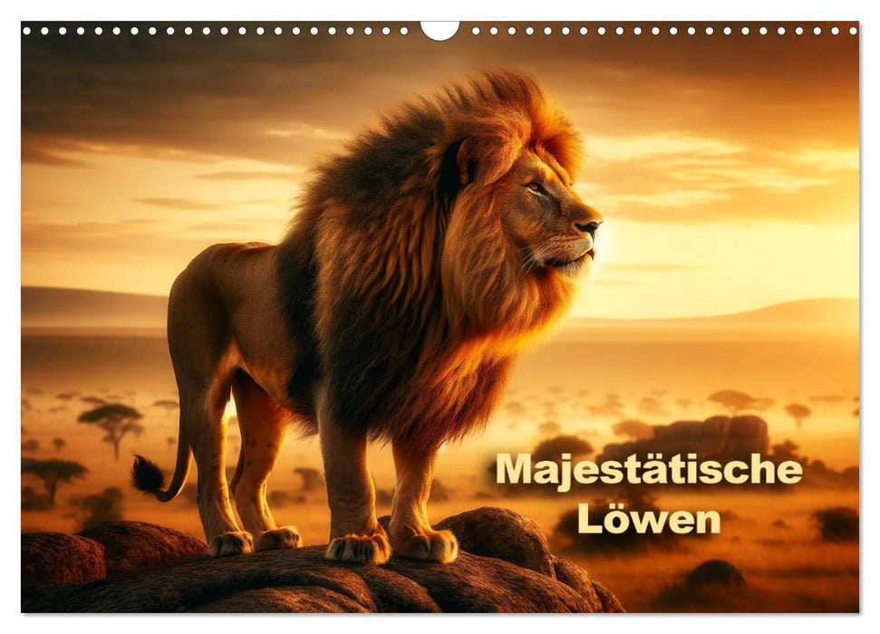Majestätische Löwen - Die Herrscher der Wildnis (CALVENDO Wandkalender 2027)