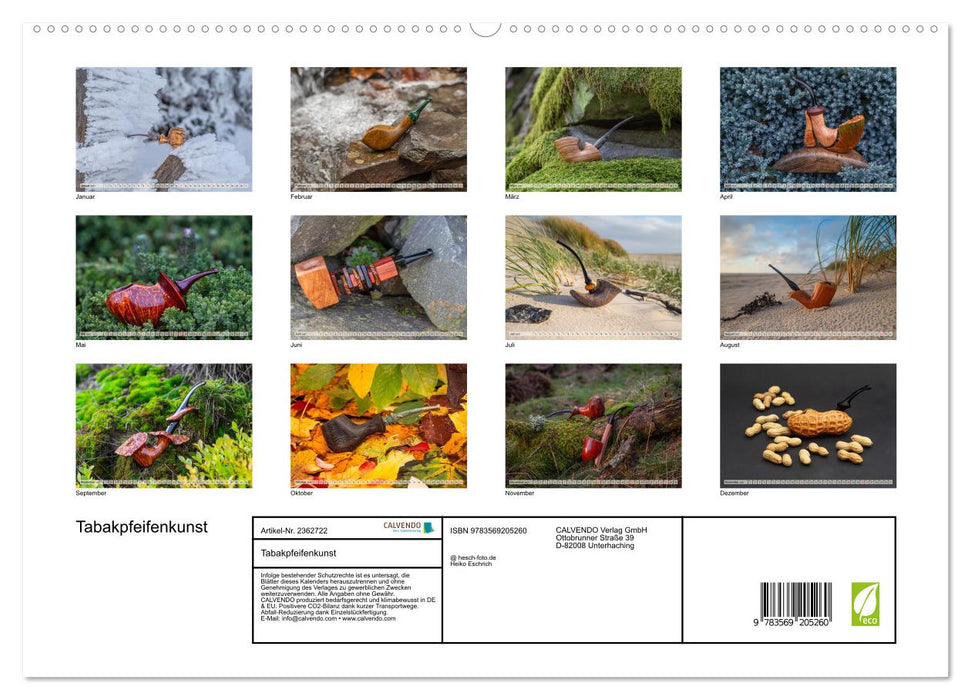 Tabakpfeifenkunst (CALVENDO Premium Wandkalender 2027)