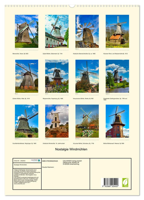 Nostalgie Windmühlen (CALVENDO Premium Wandkalender 2027)